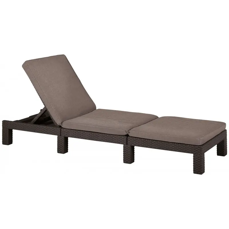 Neue Ware ALLIBERT DAYTONA Sonnenliege, 195 x 65 x 22 cm, braun 17192156
