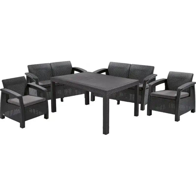 Billig KETER CORFU FIESTA Lounge-Set, graphit/grau 17198008