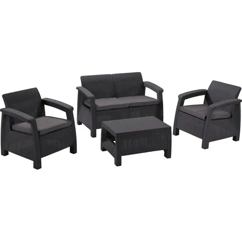 KETER CORFU Lounge-Set, graphit/grau 17197361 Top-Seller