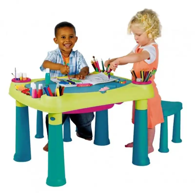 KETER CREATIVE PLAY TABLE Spieltisch, Kreativtisch, hellgrün/türkis 17184184 Begrenztes Angebot