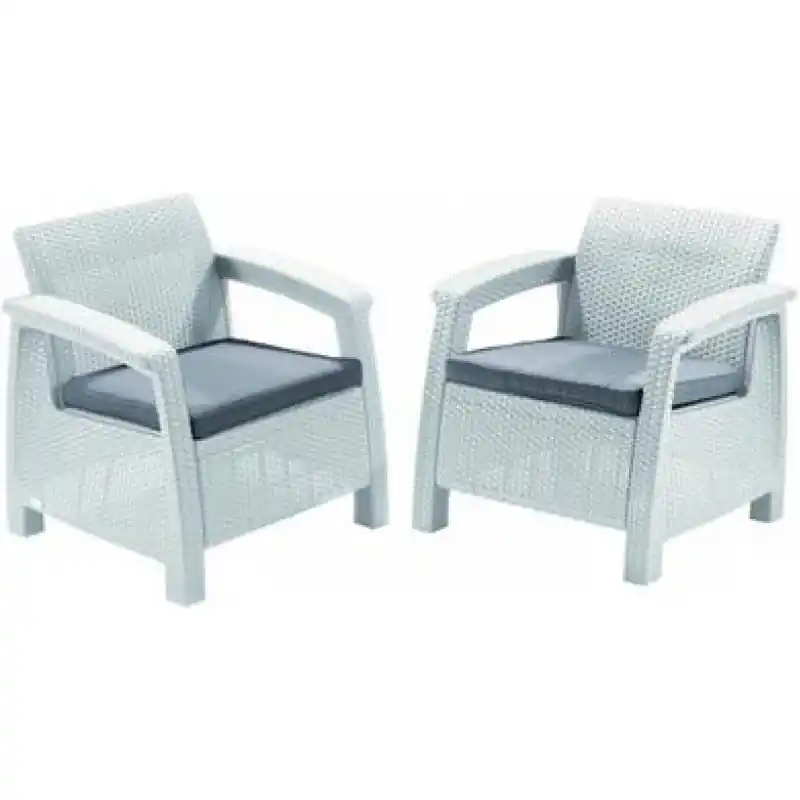 ALLIBERT CORFU DUO Sesselset, 2St., weiß/grau 17197993 Bestpreis