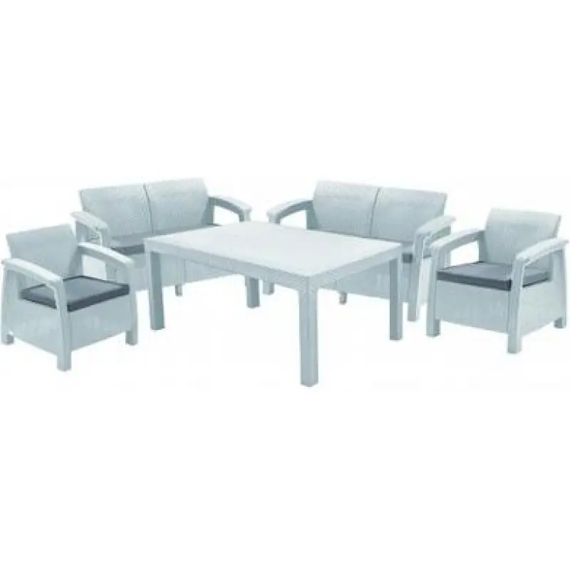 ALLIBERT CORFU FIESTA Lounge Set, weiß/grau 17198008 Mega-Angebot