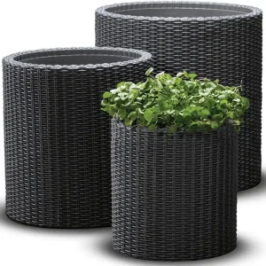 KETER S+M+L CYLINDER Pflanzkübel 3 St., anthrazit 17197934 Saisonangebot
