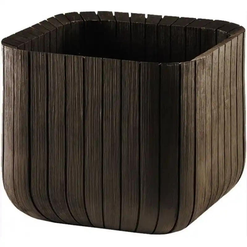 Nur Für Kurze Zeit KETER CUBE PLANTER M Blumentopf, 29,5 x 29,5 x 29,7 cm, braun 17202066