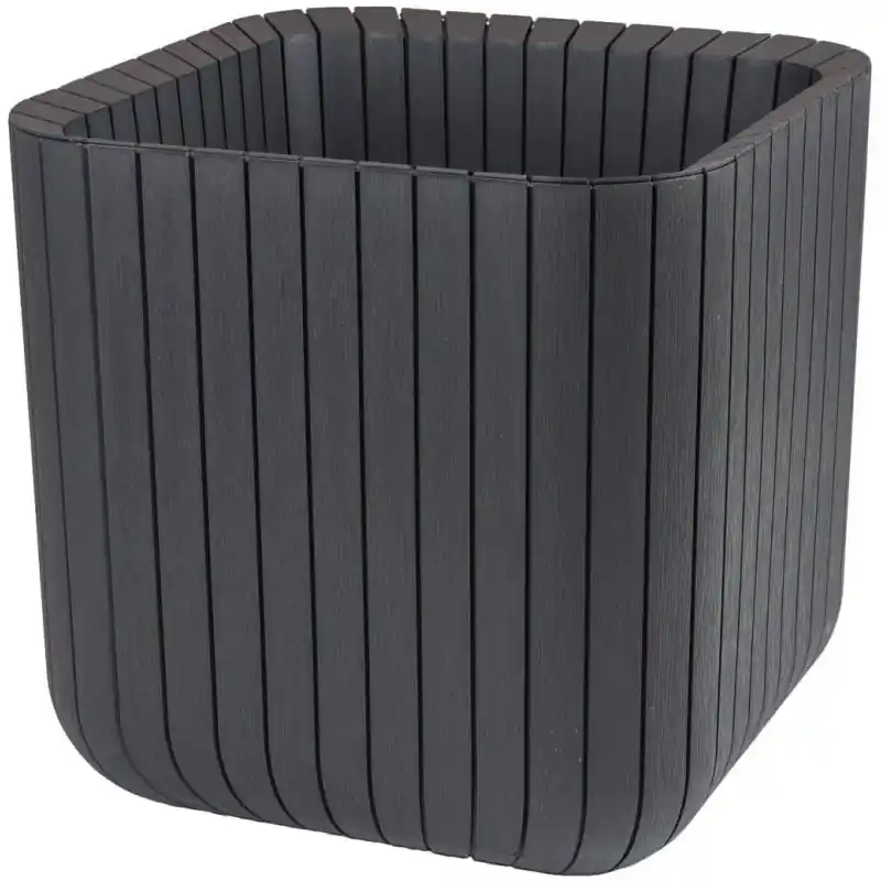 Schnäppchen KETER CUBE PLANTER L Blumentopf, 39,5 x 39,5 x 39,5 cm, anthrazit 17201220