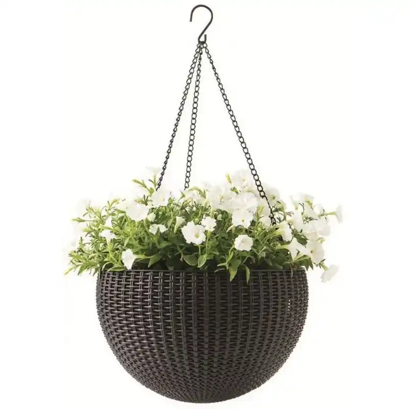 KETER HANGING SPHERE Hängepflanztopf 35 x 35 cm, braun 17199246 Begrenztes Angebot