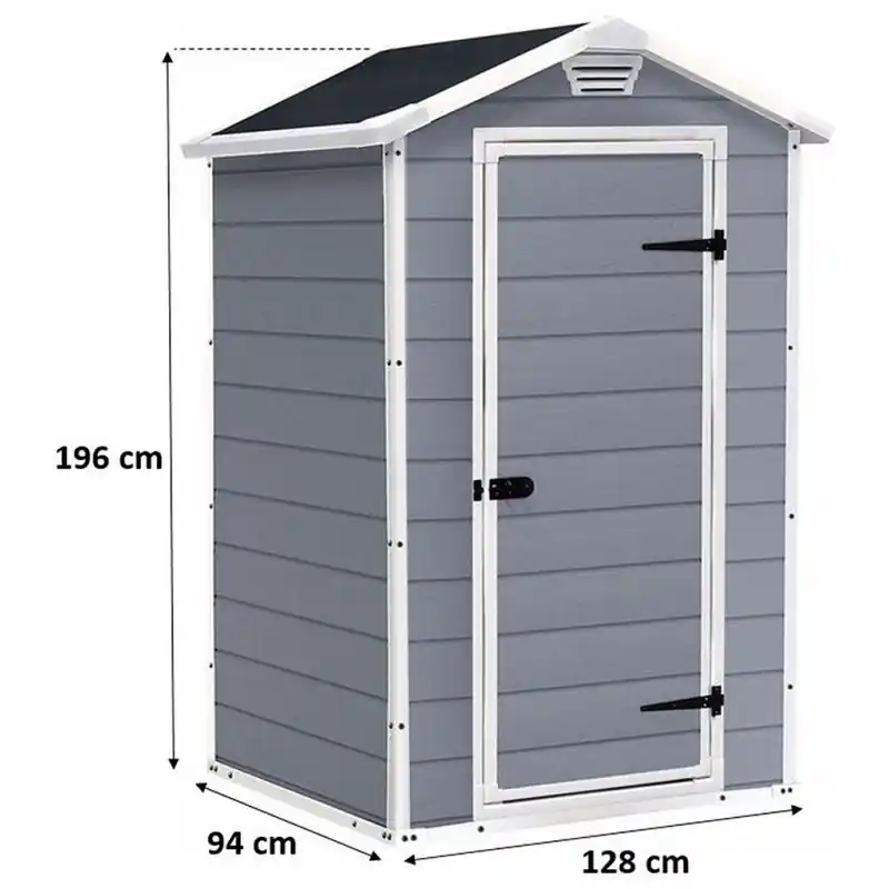 Markenprodukt KETER MANOR 4 x 3 Kunststoffgerätehaus, 128 x 94 x 196 cm 17192190