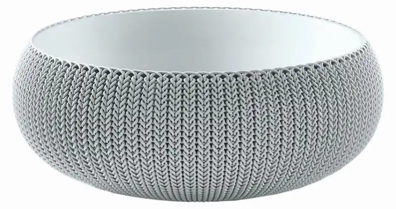 KETER COZIES L Blumentopf, 54 x 54 x 20,4 cm, grau 17202258 Direkt Vom Hersteller