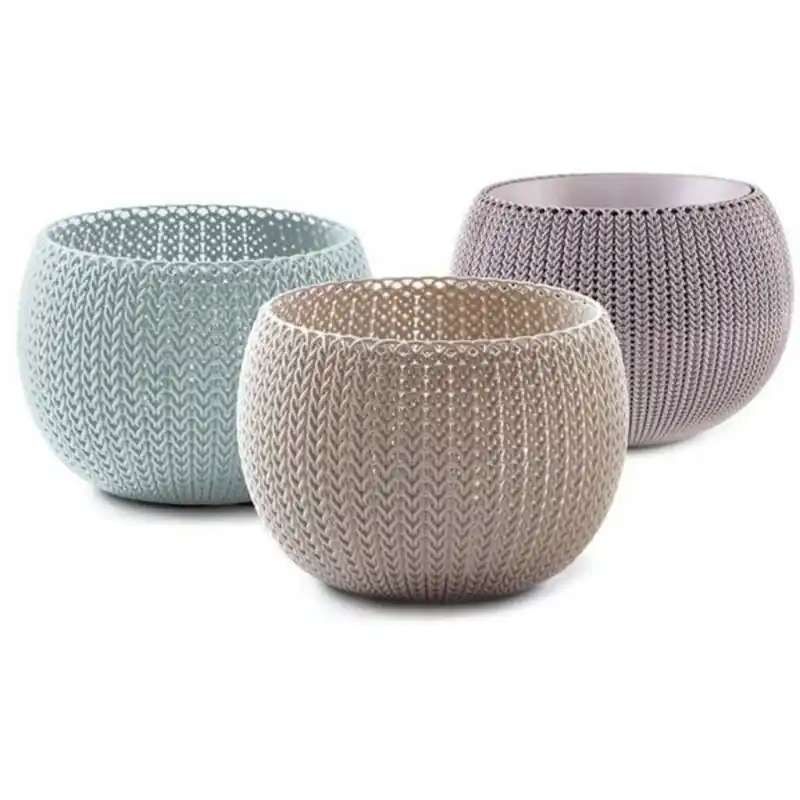 Sonderangebot KETER COZIES TRIO Blumentöpfe 3 St., violet, hellblau, grau 17202587
