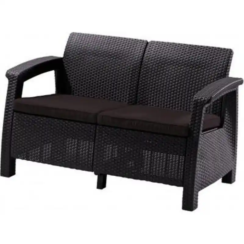 Neuheit ALLIBERT CORFU LOVE Seat 2-Sitzer Sofa, 128 x 70 x 79cm, braun/schokobraun 17197359