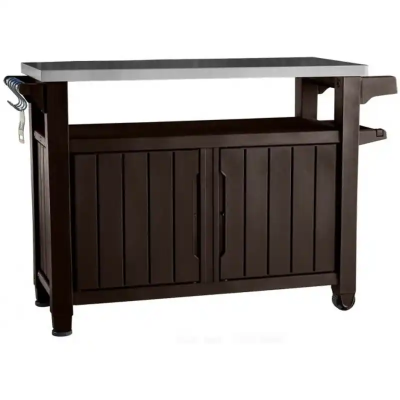 KETER UNITY XL 207L Beistelltisch/Grilltisch 2-türig, 134 x 52 x 90 cm, braun 17202662 Direktkauf