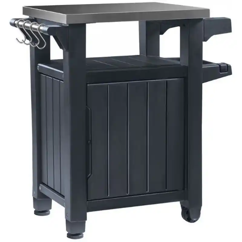 KETER UNITY 105L Beistelltisch/Grilltisch 1-türig, 82 x 52 x 90 cm, graphit 17202663 Versand Am Gleichen Tag