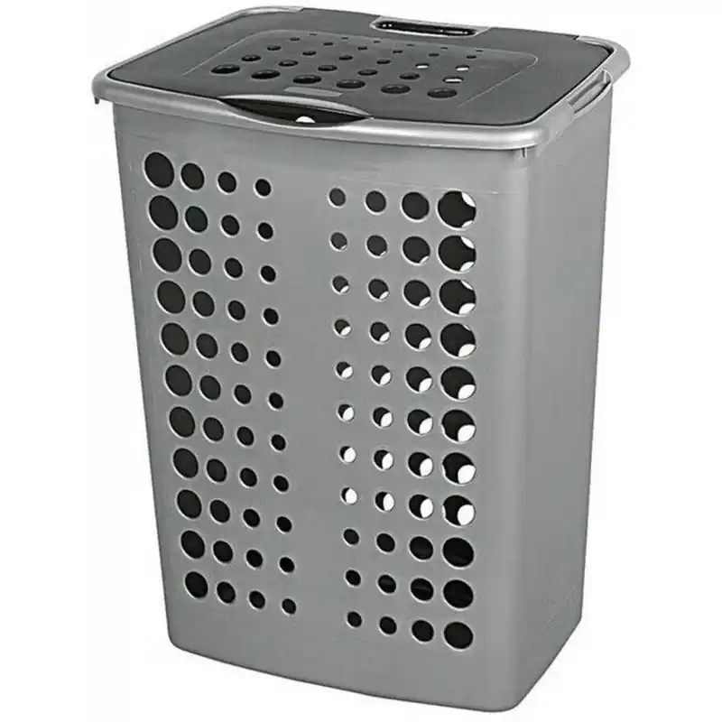 CURVER VICTOR LINE 60L Wäschekorb 57,1 x 45,4 x 34,1 cm silber 00049-584 Sofort Bestellen