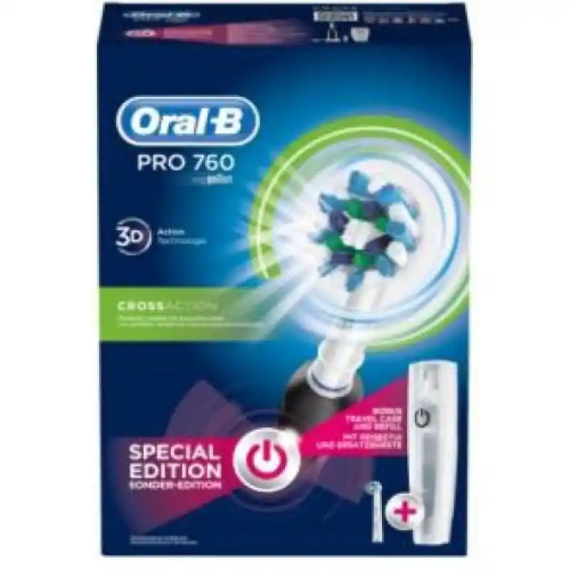 ORAL-B Pro 760 Black elektrische Zahnbürste + Reiseetui Günstig