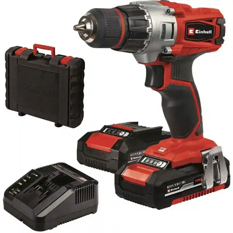 Mega-Angebot Einhell TE-CD 18/2 Li Kit Akku-Bohrschrauber (44Nm/18V/2x1,5Ah) 4513830