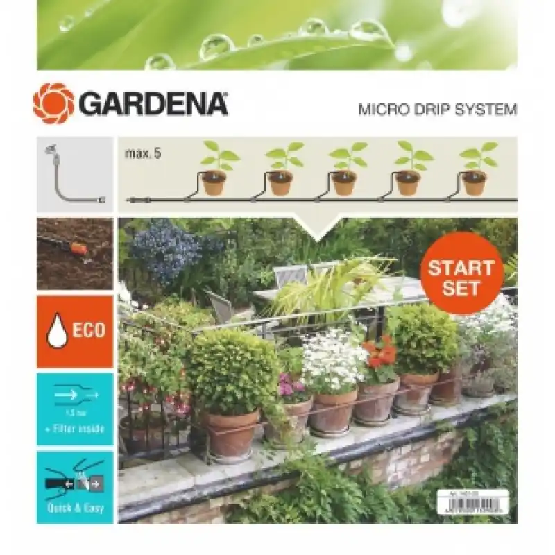 Preiswert GARDENA Micro-Drip-System Start Set für Pflanztöpfe S 13000-32