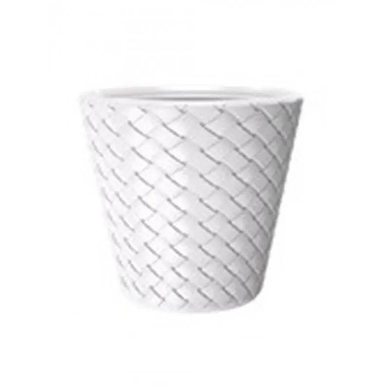 Meistverkauft Blumenkübel Blumentopf Pflanztopf Pflanzkübel MATUBA 28 L, weiß in Flecht-Optik DBMA400