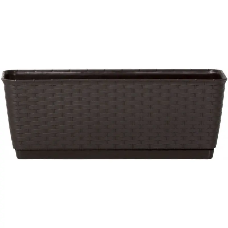 Prosperplast RATOLLA P Blumenkasten mit Untersetzer 29,3x11,9x12,6cm, umbra DRL300P Jetzt Bestellen