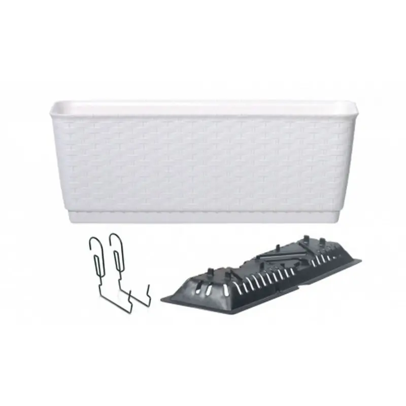 Prosperplast RATOLLA PW Blumenkasten 38,6x15,4x14,2cm weiß DRL400PW-S449 Geprüft