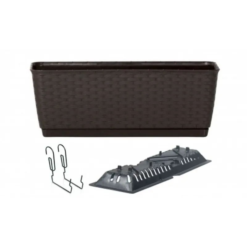 Garantierte Lieferung Prosperplast RATOLLA PW Blumenkasten 38,6x15,4x14,2cm umbra DRL400PW-440U