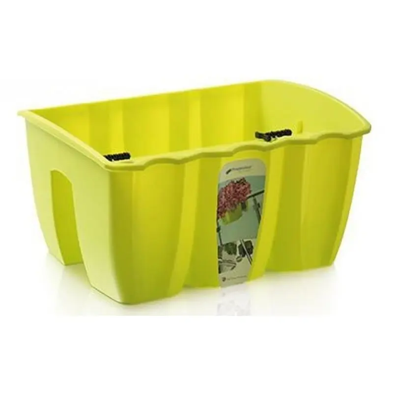 Prosperplast CROWN Balkontopf für Balkongeländer 39 x 28 x 20cm, 12l, limette grün DCRO400 Preiswert