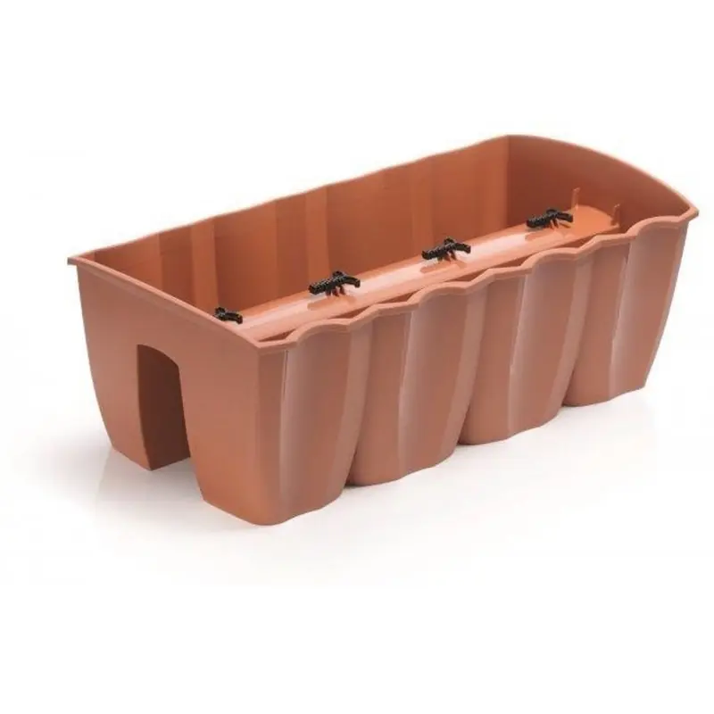 Prosperplast CROWN Balkontopf für Balkongeländer 58 x 28 x 20 cm, 18l, terracotta DCRO600 Knallerangebot