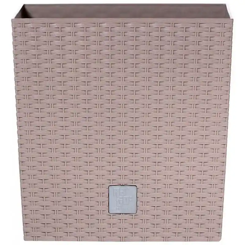 Preisknaller Blumentopf in Rattan-Optik RATO LOW quadratisch inkl. Einsatz 4 l creme DRTS170L