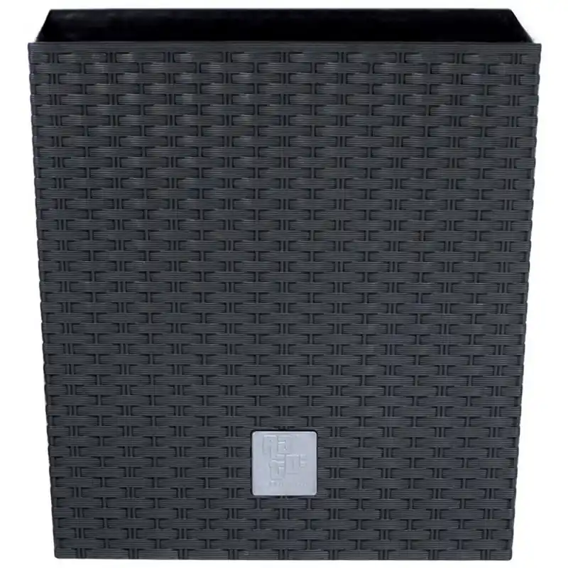 Blumentopf in Rattan-Optik RATO LOW quadratisch inkl. Einsatz 4 l anthrazit DRTS170L Preiswert