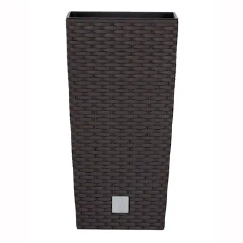 Blumenkübel RATO SQUARE 16,3 L Rattan Optik inkl. Einsatz braun Eckig+Wasserstandsanzeiger Begrenztes Angebot