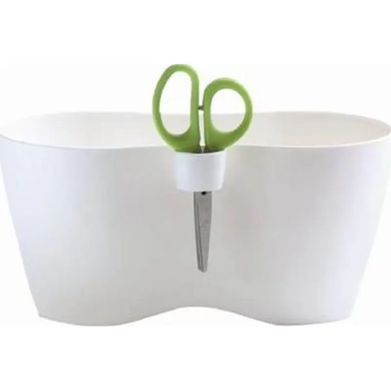 Prosperplast LIMES DUBLO Kräutertopf Übertopf m. Schere 2,5 l, weiß DLD250 Bestpreis