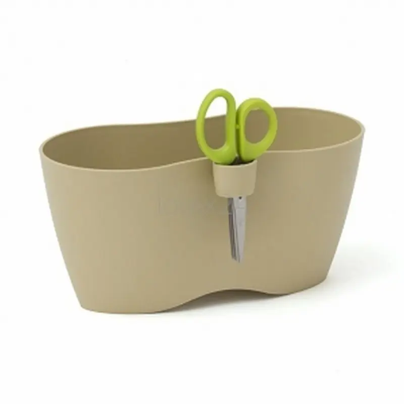 PROSPERPLAST LIMES DUBLO Kräutertopf Übertopf m. Schere 2,5 l, creme DLD250 Markenprodukt