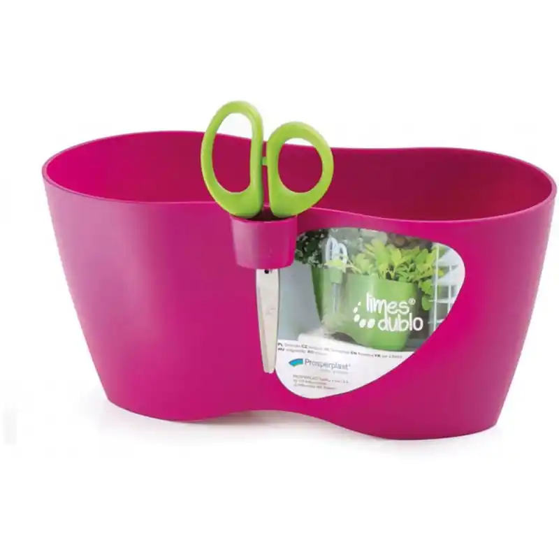 PROSPERPLAST LIMES DUBLO Kräutertopf Übertopf m. Schere 2,5 l, violett DLD250 Neuheit
