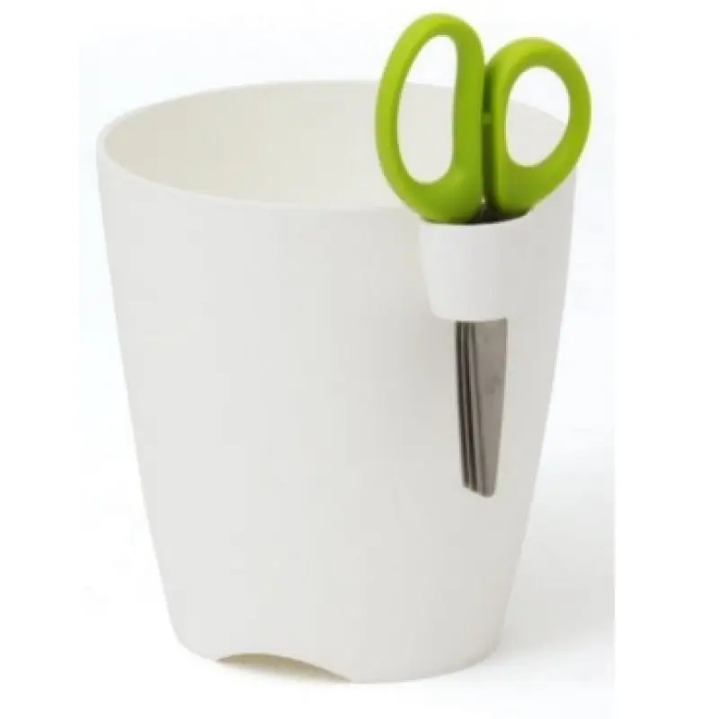 Prosperplast LIMES UNO LIMES UNO Kräutertopf Übertopf m. Schere 1,3l, 13cm, weiß DLU130 Sonderangebot