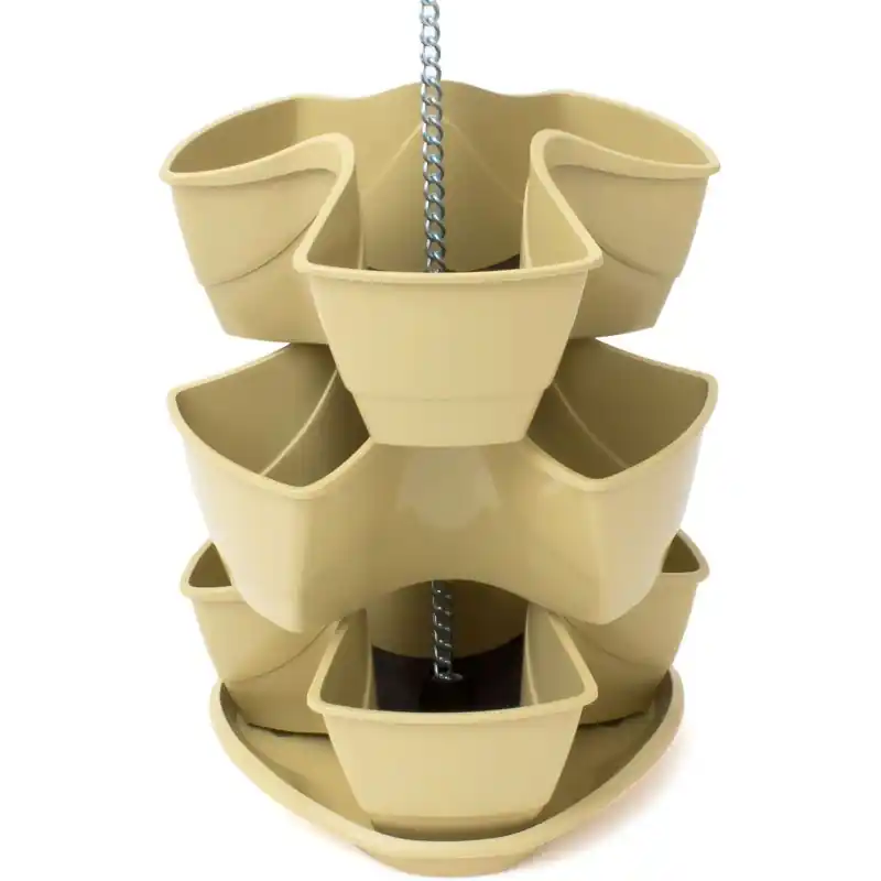 Online Kaufen PROSPERPLAST COUBI Blumenampel Ampel-Kräutertopf mit drei Ebenen 9 l, creme DKN300W