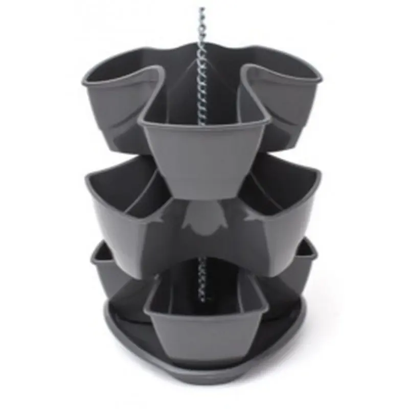 Direkt Vom Hersteller Prosperplast COUBI Blumenampel Ampel-Kräutertopf mit drei Ebenen 9 l, graphit DKN300W-426