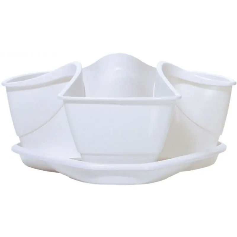 PROSPERPLAST COUBI Blumentopf Kräutertopf 3 l, weiß DKN3001 Rabatt