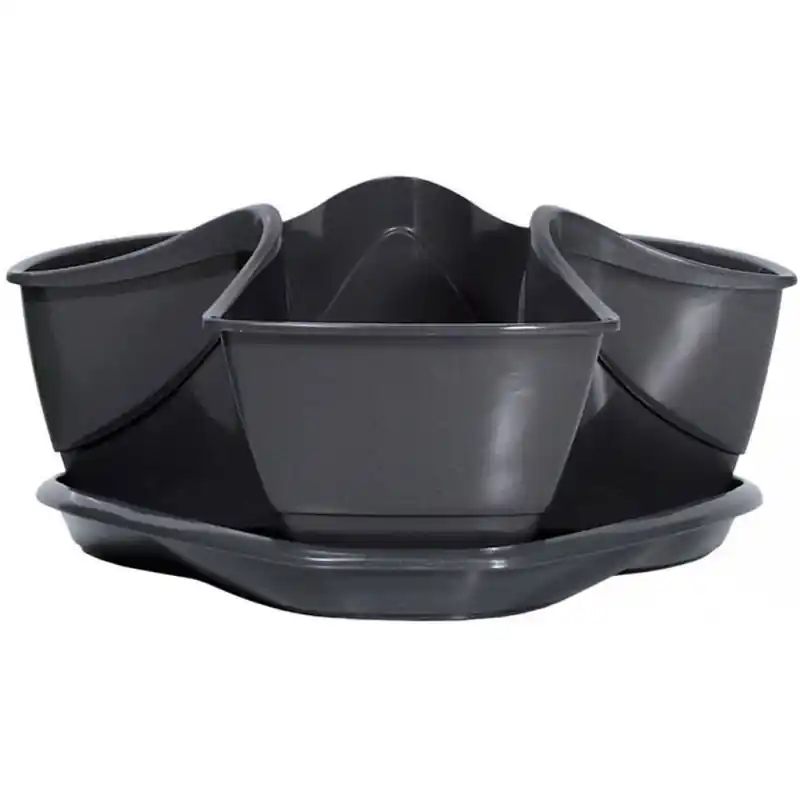 Sonderangebot PROSPERPLAST COUBI Blumentopf Kräutertopf 3 l, graphit DKN3001