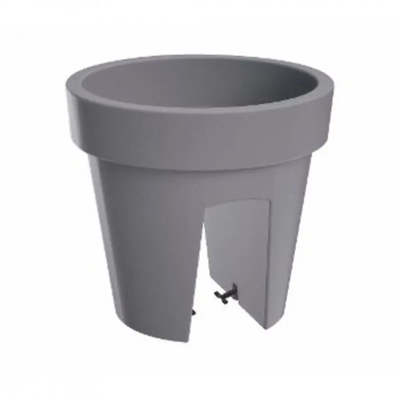 Top-Preis LOFLY RAILING Balkonkasten Geländertopf 5L, 24,5 x 24,5 x 22,5 cm grau DLOFR250