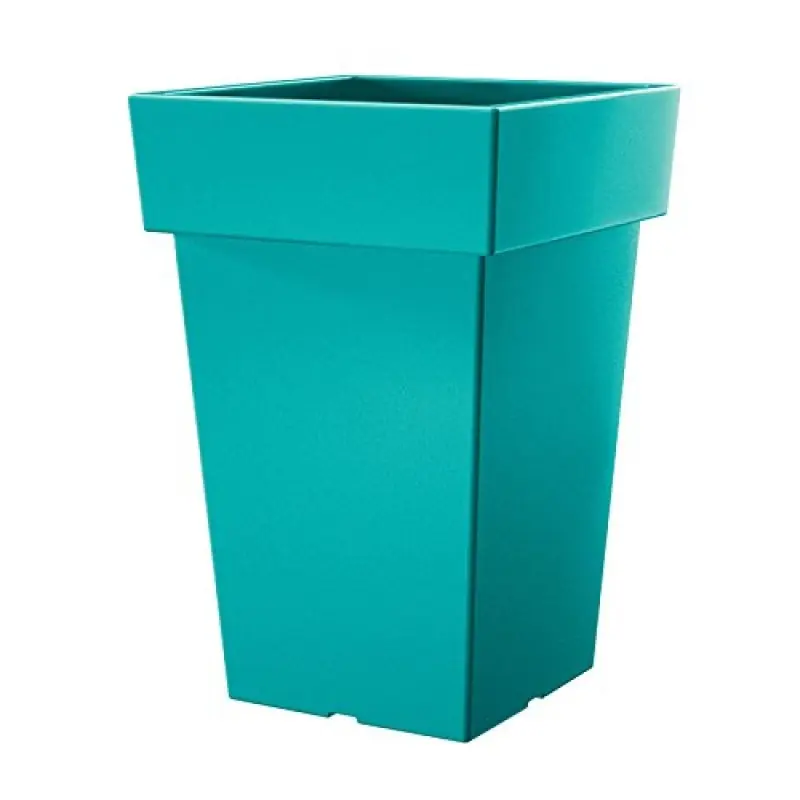 Rabatt Blumentopf Übertopf viereckig LOFLY SQUARE Blumenkübel 7,2 l türkis DLOFQ200
