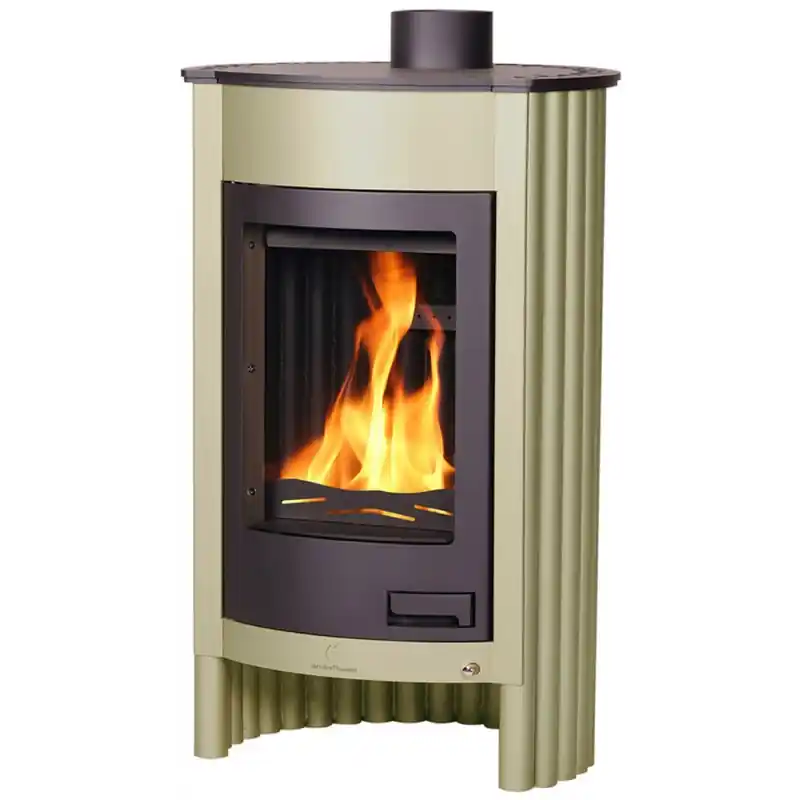 Sonderangebot HS FLAMINGO Holzofen MASTERFLAMME Medie I, Olivgrün
