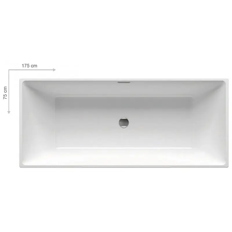 RAVAK Freistehende Badewanne R 175x75 cm snowwhite XC00100021 Heißes Angebot