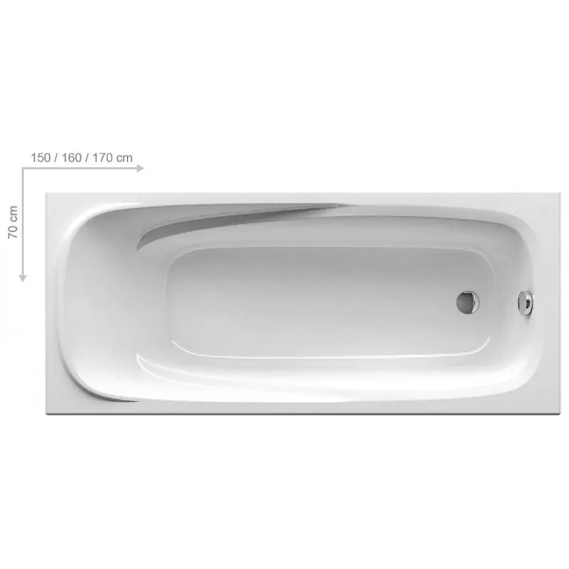 Must-Have RAVAK VANDA II Badewanne 150x70 snowwhite CO11000000