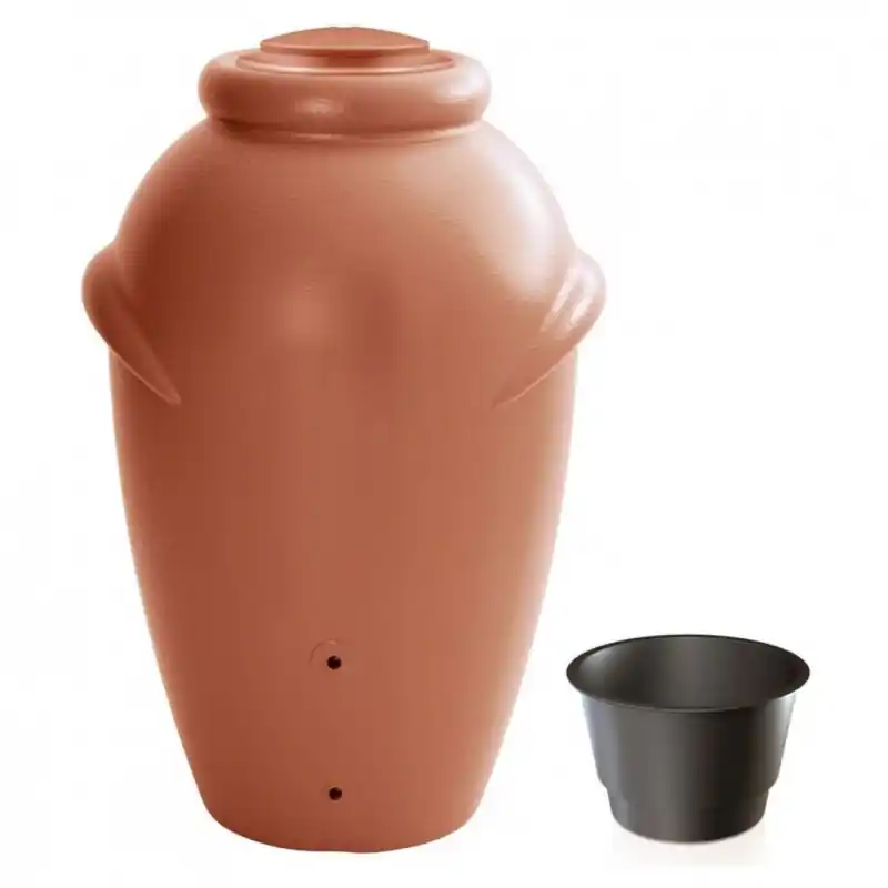 Prosperplast AQUACAN Regenwassertonne Amphore Terracotta 360 L, Wassertank ICAN360-R736 Direkt Vom Hersteller