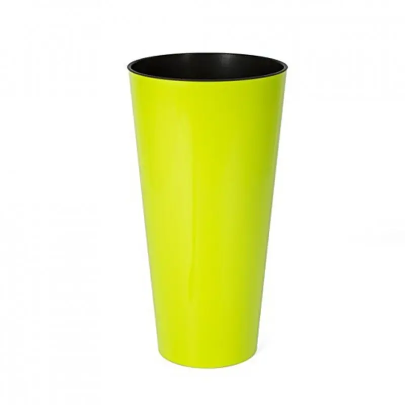 Versand Am Gleichen Tag Blumenvase TUBUS SLIM SHINE 3,3 L Blumentopf inkl. Einsatz Pflanzsäule glänzend limmette