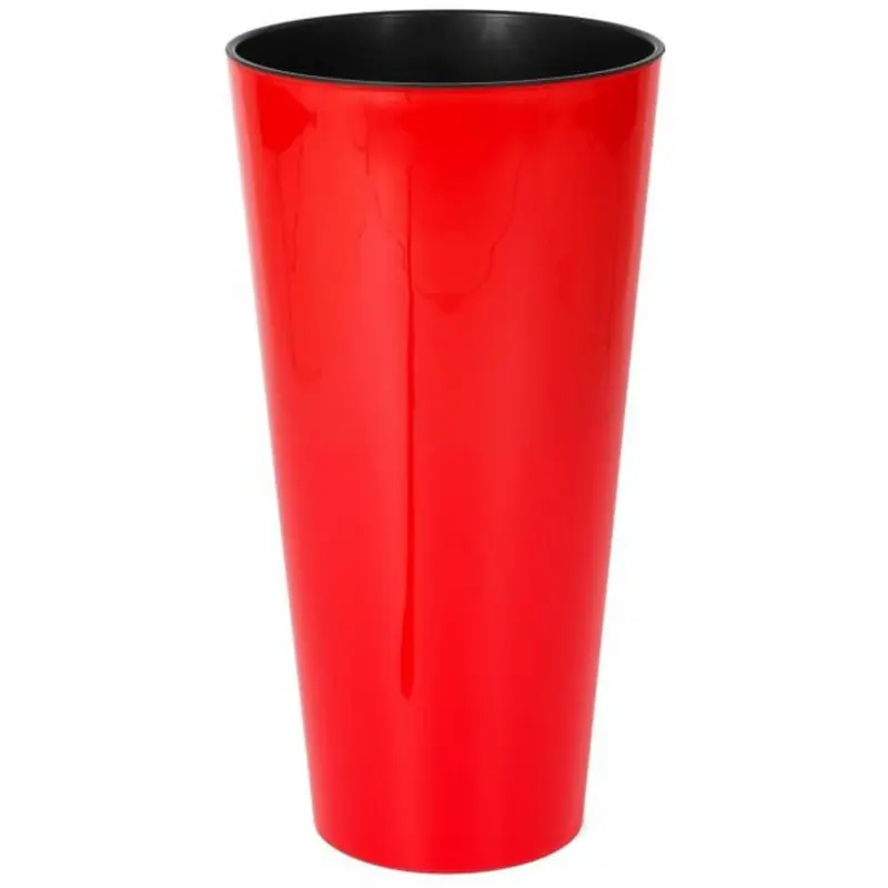 Prosperplast TUBUS SLIM Shine 3,3 Blumentopf inkl. Einsatz Pflanzsäule 15cm, koralle DTUS1 Sonderaktion