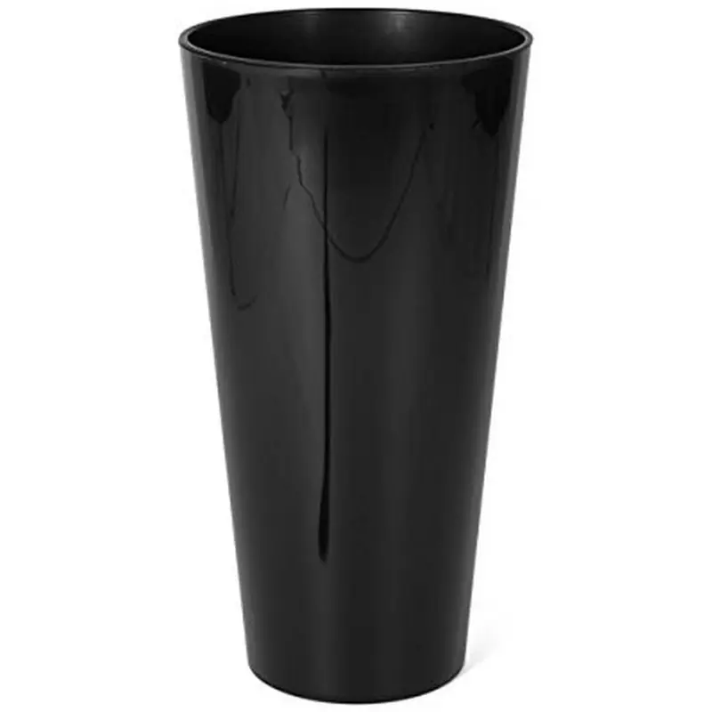 Prosperplast TUBUS SLIM Shine 3,3 L Blumentopf inkl. Einsatz Pflanzsäule 15cm, anthrazit Markenprodukt