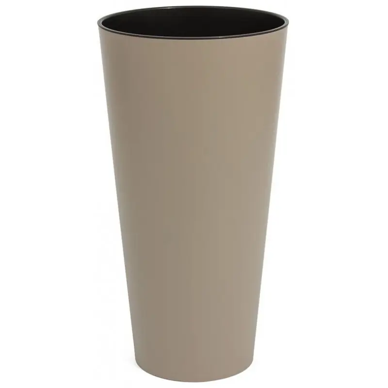 Günstig Blumenvase Blumentopf inkl. Einsatz TUBUS SLIM Pflanzsäule 15 L mocca matt DTUS250