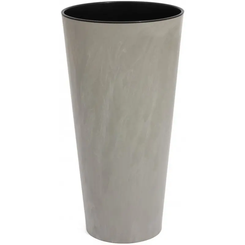 Ausverkauf Blumenvase Blumentopf inkl. Einsatz TUBUS SLIM Pflanzsäule 3,3 L grau matt Beton DTUS150B