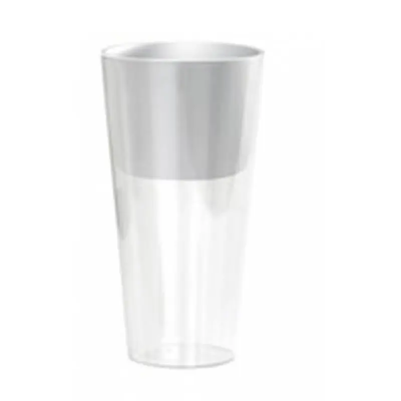 Blumenvase Blumentopf inkl. Einsatz TUBUS SLIM Pflanzsäule 3,3 L transp/weiß DTUS150PW Top-Preis