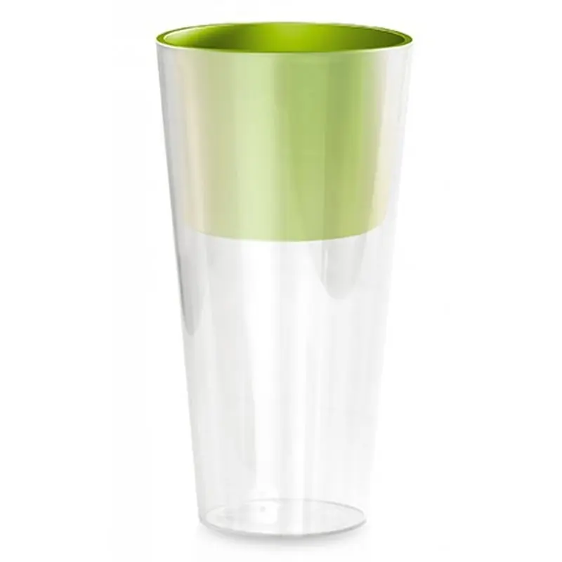 Blumenvase Blumentopf inkl. Einsatz TUBUS SLIM Pflanzsäule 3,3 L transp/limme DTUS150PW Top-Angebot